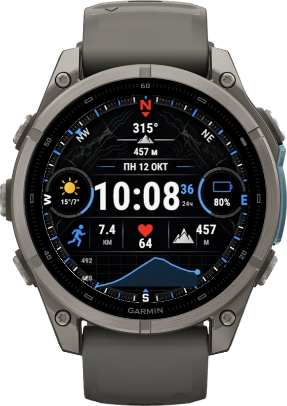 Циферблат АЗИМУТ на Garmin fēnix 9 47/51mm