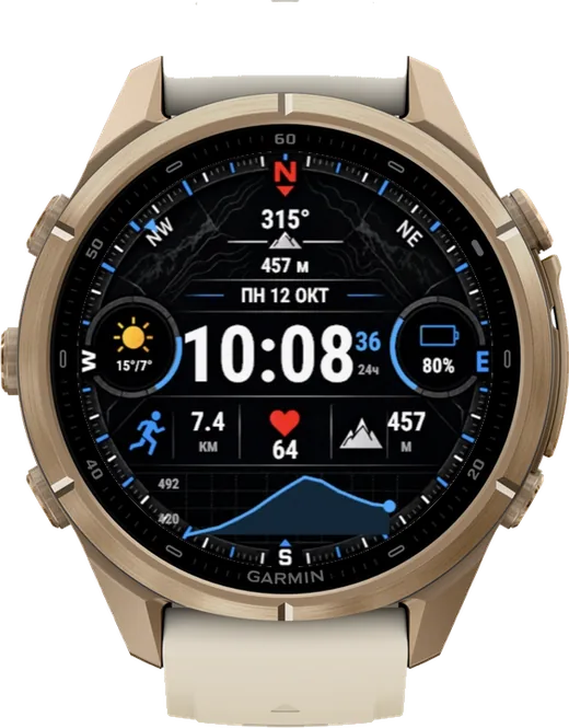 АЗИМУТ на fēnix 9 Pro 43mm