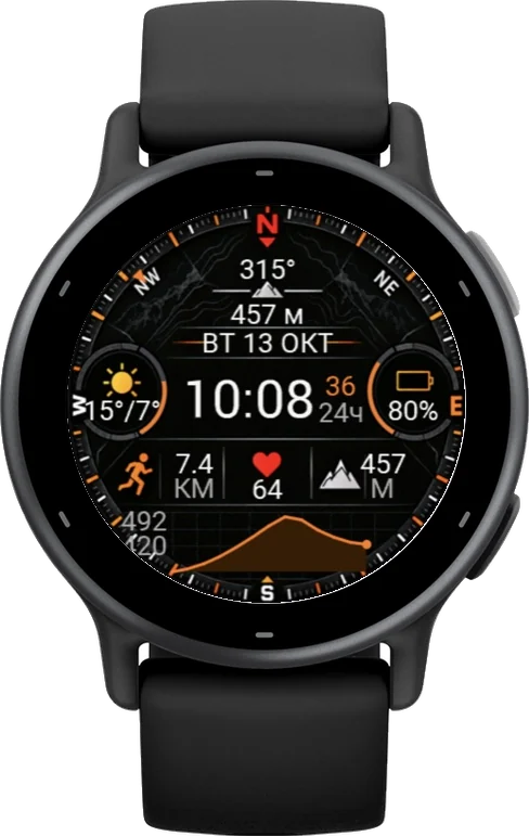Циферблат АЗИМУТ на Garmin vívoactive 5