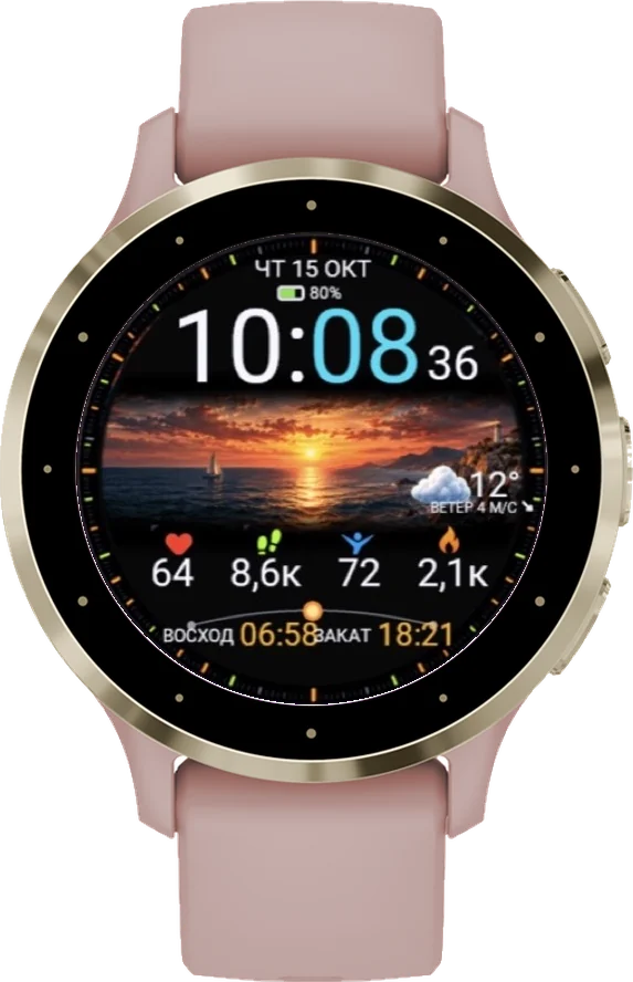 Циферблат БЕРЕГ на Garmin Venu 3S