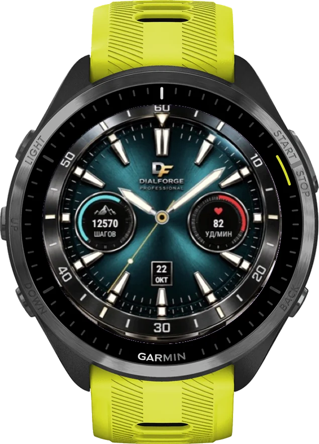 Циферблат БИРЮЗА на Garmin Forerunner 965