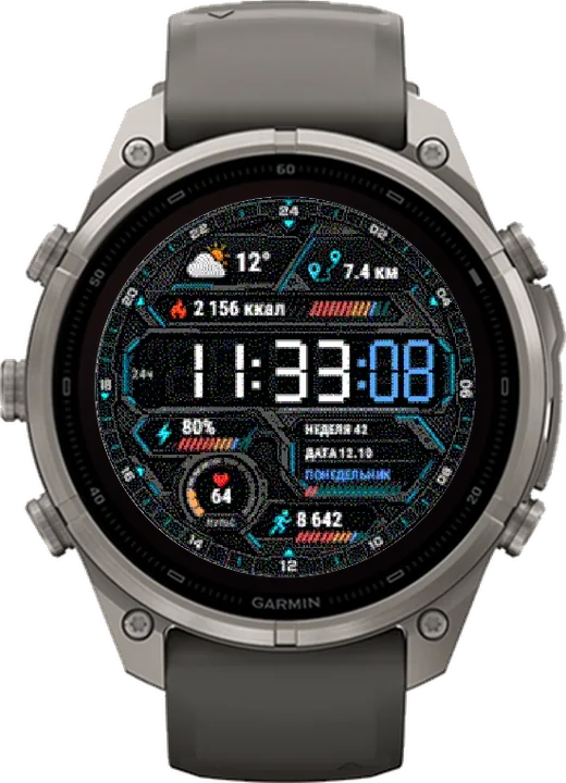 ЦИФРА на fēnix 9 Pro Solar 47mm