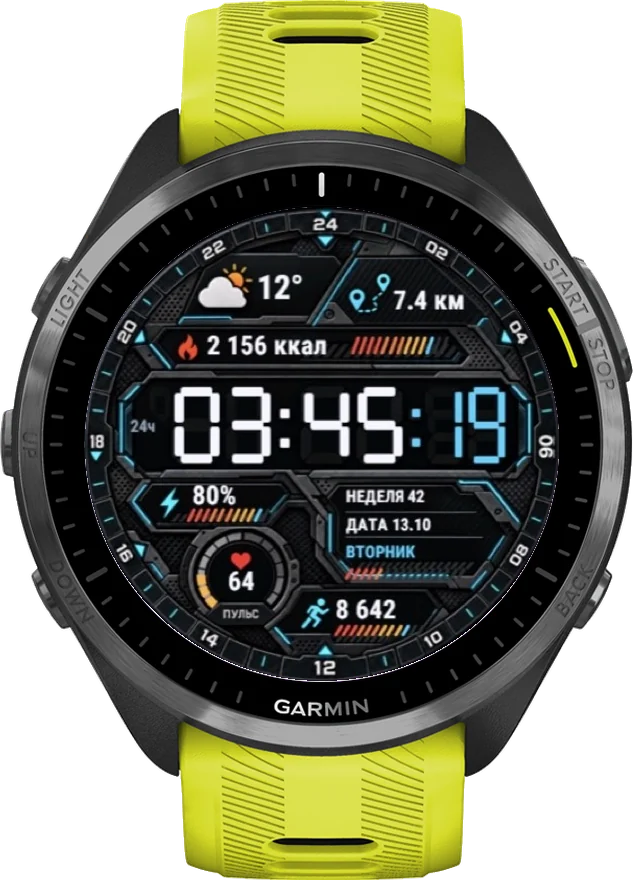 Циферблат ЦИФРА на Garmin Forerunner 965