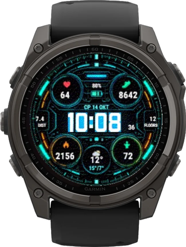 Циферблат CYBER CORE на Garmin fēnix 8 Solar 51mm