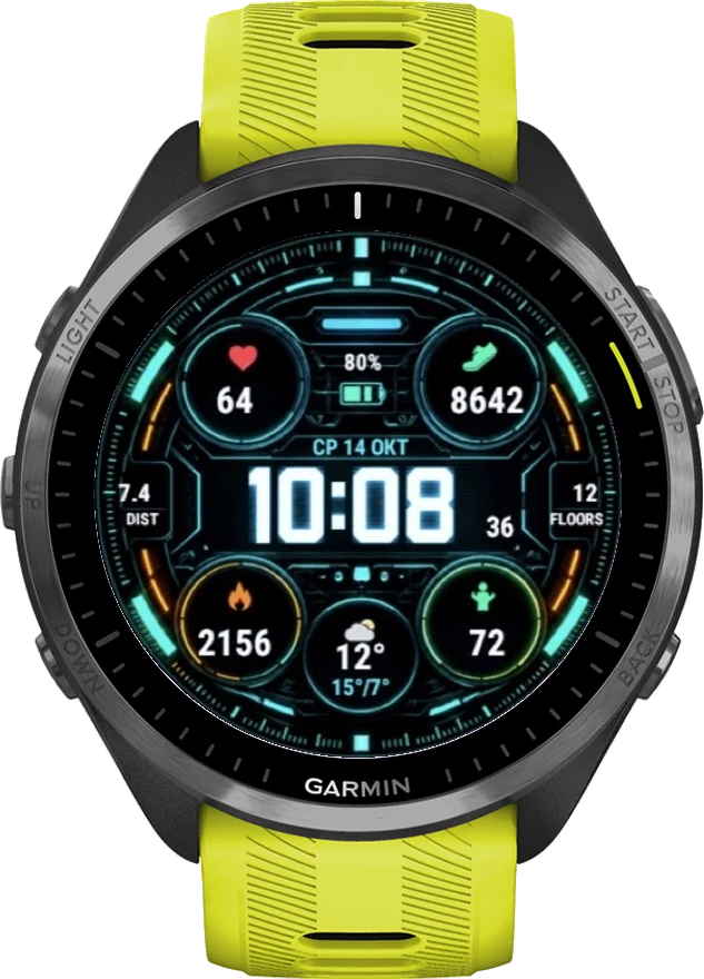 Циферблат CYBER CORE на Garmin Forerunner 965