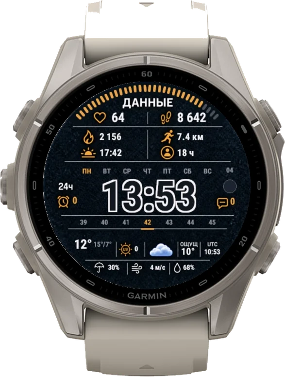 Циферблат ДАННЫЕ на Garmin fēnix 9 43mm