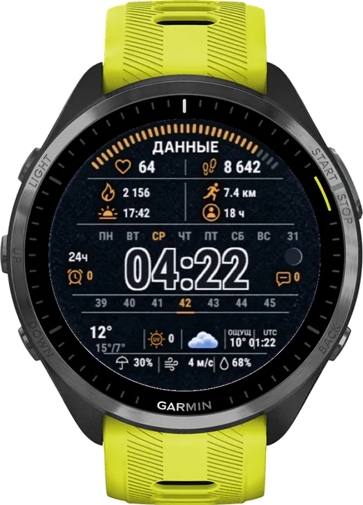 ДАННЫЕ на Forerunner 965