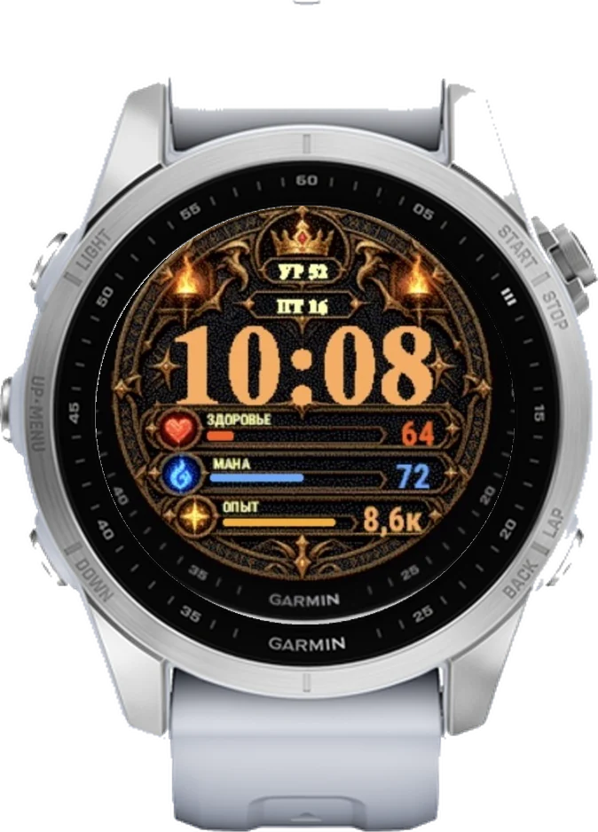 Циферблат ГЕРОЙ на Garmin fēnix 7S 42mm