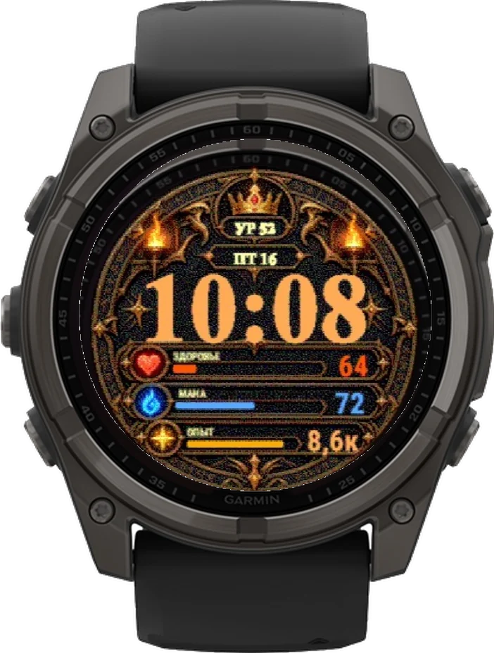 Циферблат ГЕРОЙ на Garmin fēnix 8 Solar 51mm