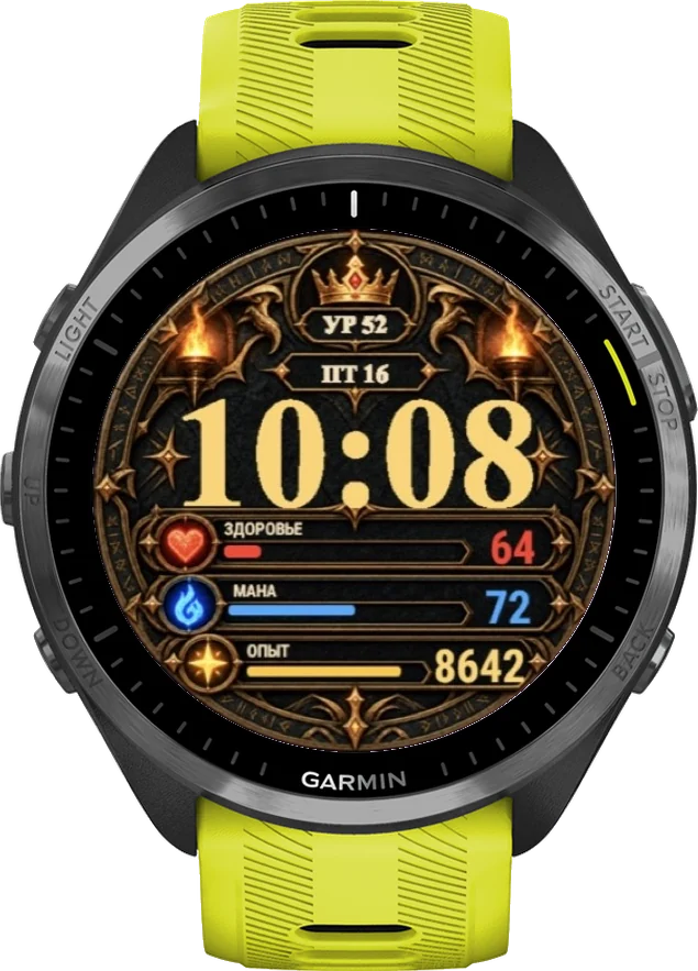 Циферблат ГЕРОЙ на Garmin Forerunner 965