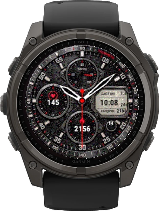 Циферблат ХРОНОГРАФ на Garmin fēnix 8 Solar 51mm
