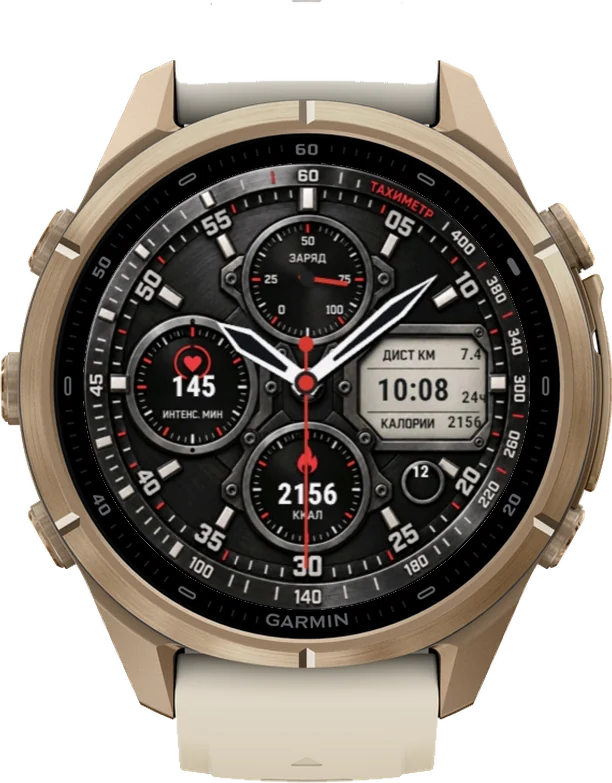 Циферблат ХРОНОГРАФ на Garmin fēnix 9 Pro 43mm