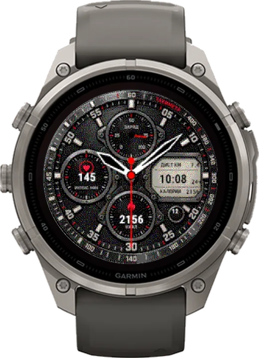 Циферблат ХРОНОГРАФ для Garmin fēnix 9 Pro Solar 47mm
