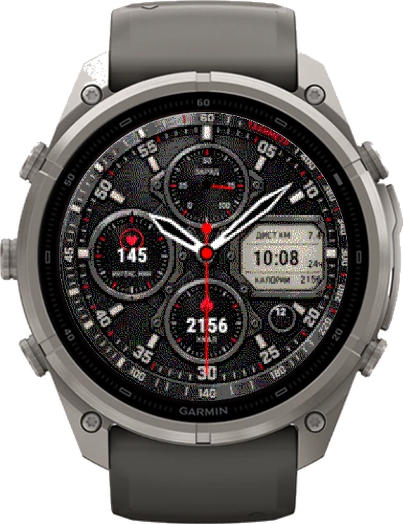 Циферблат ХРОНОГРАФ на Garmin fēnix 9 Pro Solar 51mm