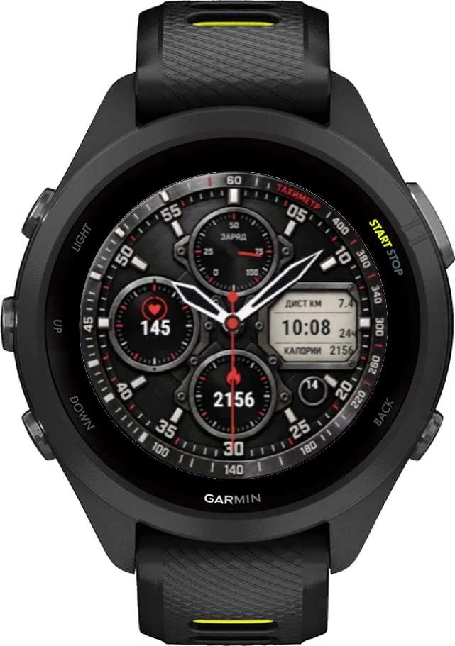 Циферблат ХРОНОГРАФ на Garmin Forerunner 265S