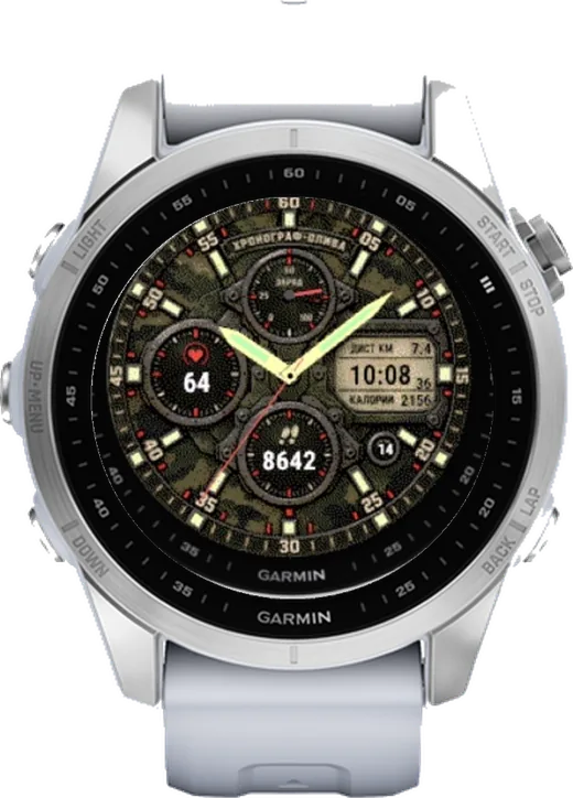ХРОНОГРАФ-ОЛИВА на fēnix 7S 42mm