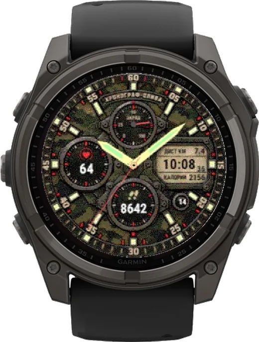 ХРОНОГРАФ-ОЛИВА на fēnix 8 Solar 51mm
