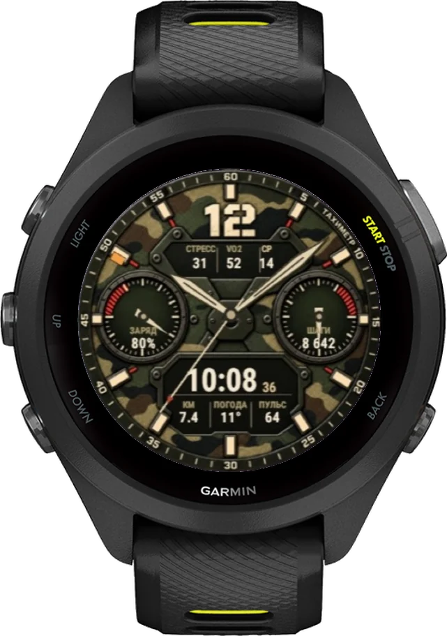 Циферблат КАМО на Garmin Forerunner 265S