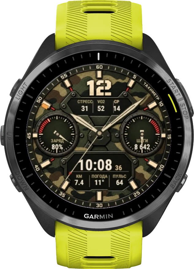 Циферблат КАМО на Garmin Forerunner 965