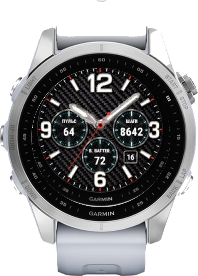 Циферблат КАРБОН на Garmin fēnix 7S 42mm