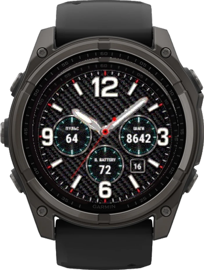 Циферблат КАРБОН на Garmin fēnix 8 Solar 51mm