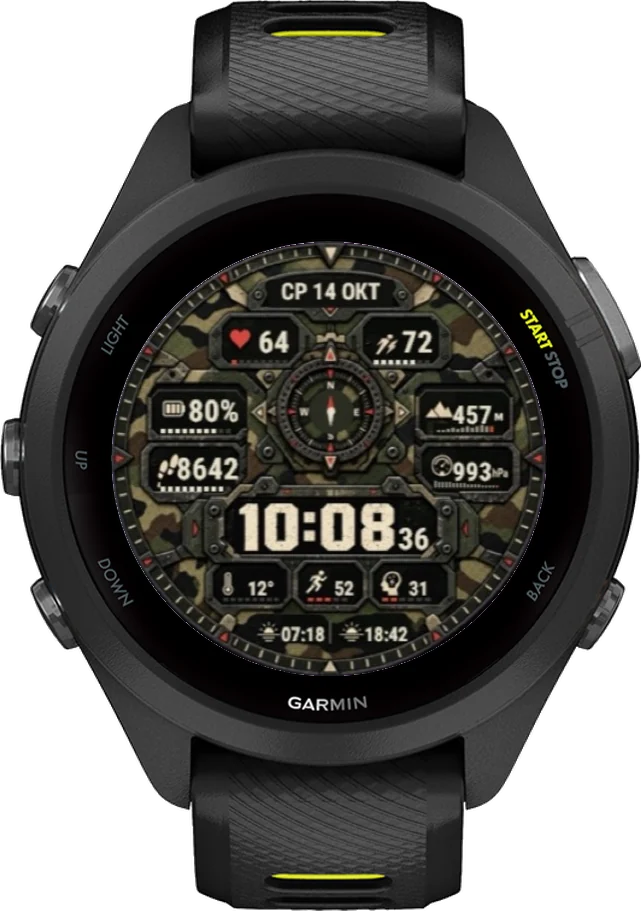 Циферблат ЛЕС на Garmin Forerunner 265S