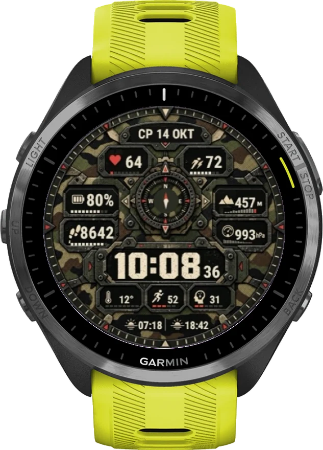 Циферблат ЛЕС на Garmin Forerunner 965
