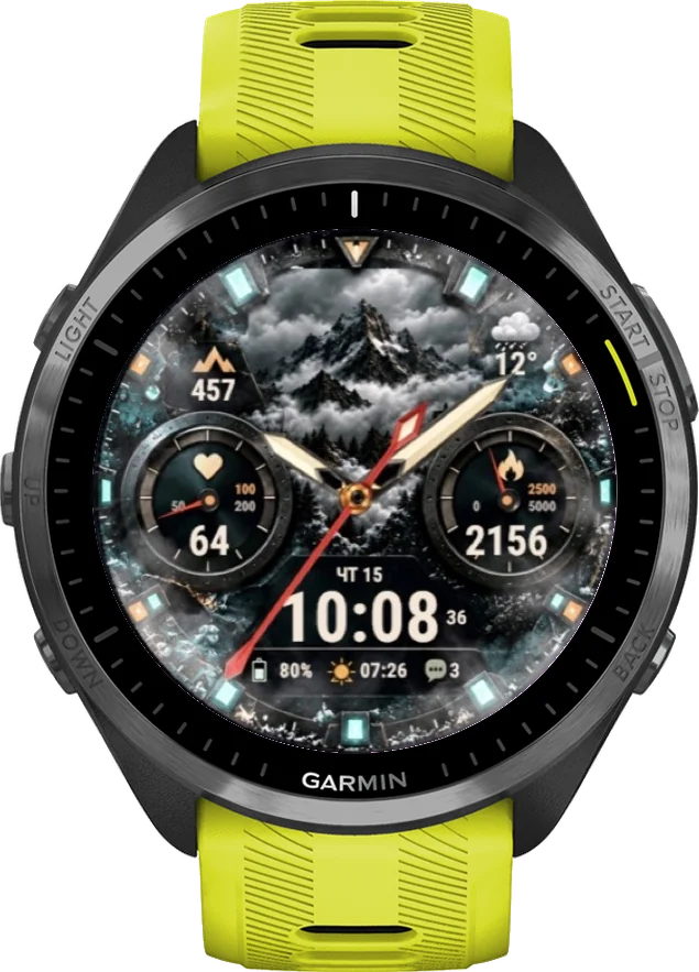 Циферблат DIALFORGE LIVE на Garmin Forerunner 965