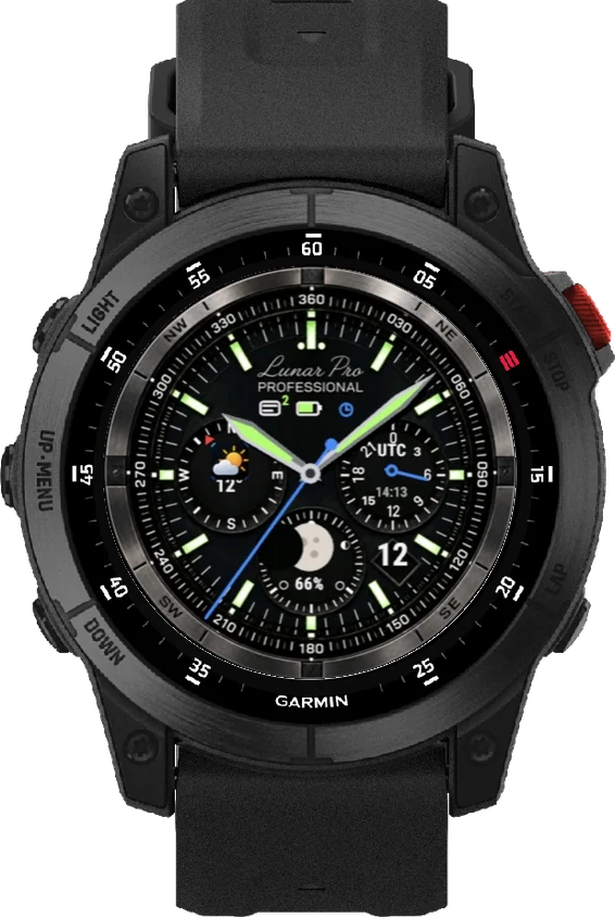 Циферблат ЛУНА на Garmin epix 2 47mm