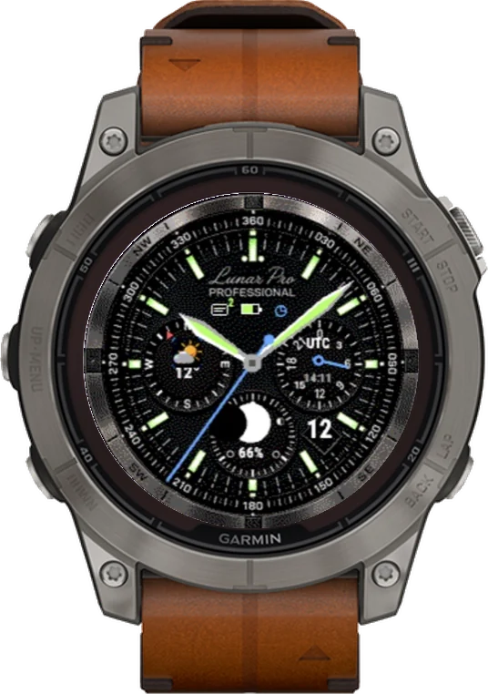 Циферблат ЛУНА на Garmin fēnix 7 Pro 47mm (без Wi-Fi)