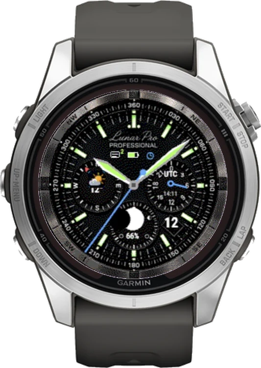 Циферблат ЛУНА на Garmin fēnix 7S Pro 42mm
