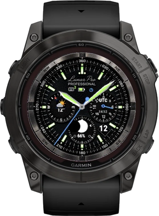 Циферблат ЛУНА на Garmin fēnix 7X Pro 51mm (без Wi-Fi)