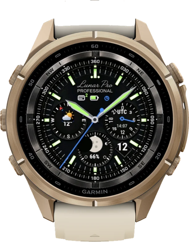 Циферблат ЛУНА на Garmin fēnix 9 Pro 43mm