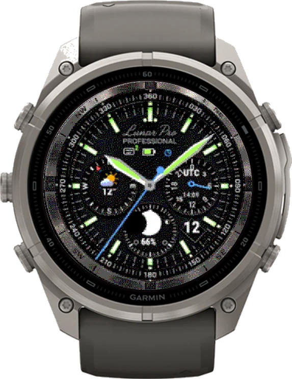 Циферблат ЛУНА на Garmin fēnix 9 Pro Solar 51mm