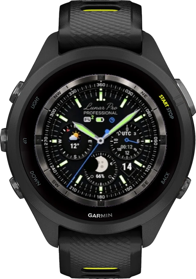 Циферблат ЛУНА на Garmin Forerunner 265S