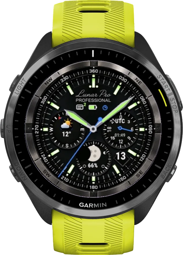 Циферблат ЛУНА на Garmin Forerunner 965