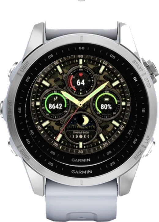 Циферблат ЛУНА-ПОЛЕ для Garmin fēnix 7S 42mm