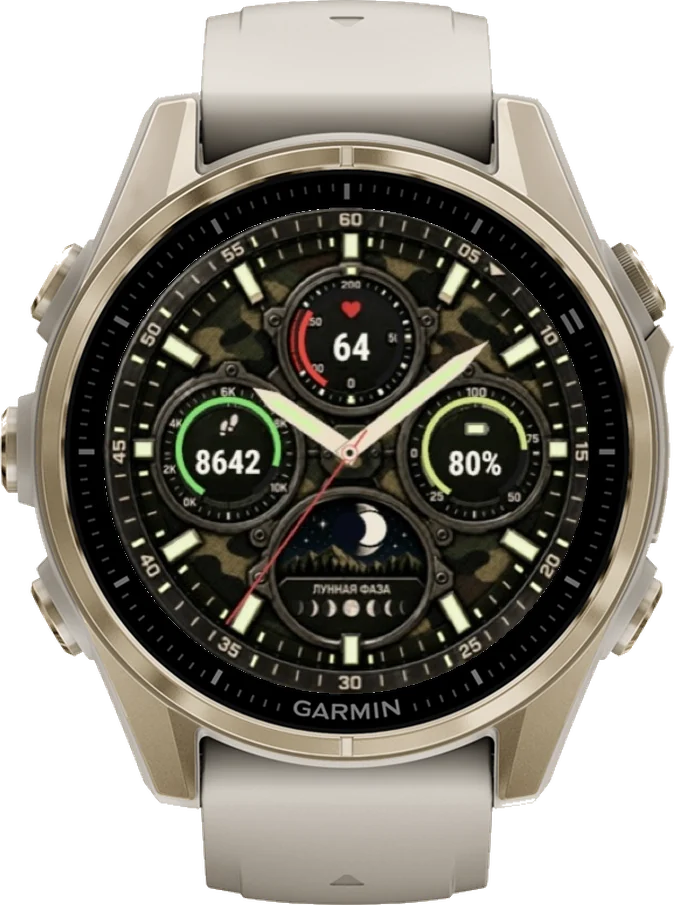 Циферблат ЛУНА-ПОЛЕ на Garmin fēnix 8 43mm