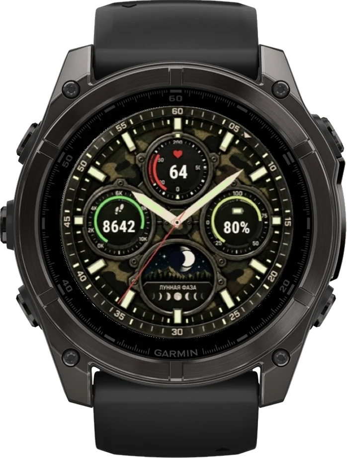 Циферблат ЛУНА-ПОЛЕ на Garmin fēnix 8 47/51mm