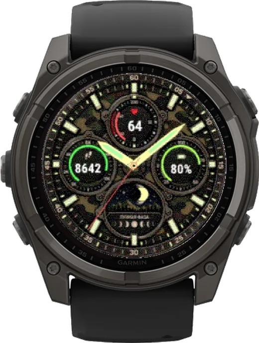 Циферблат ЛУНА-ПОЛЕ для Garmin fēnix 8 Solar 51mm