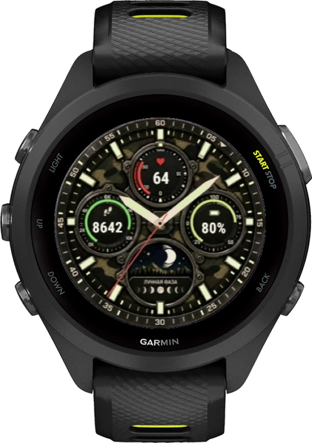 Циферблат ЛУНА-ПОЛЕ на Garmin Forerunner 265S