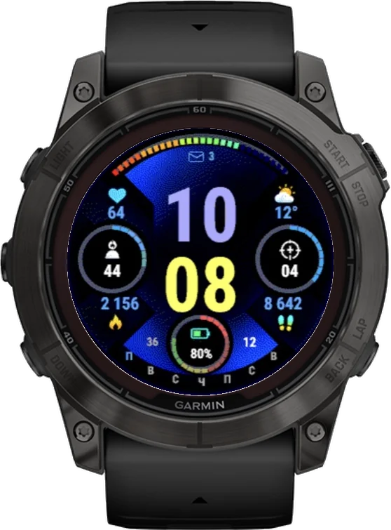 Циферблат СПЕКТР на Garmin fēnix 7X Pro 51mm