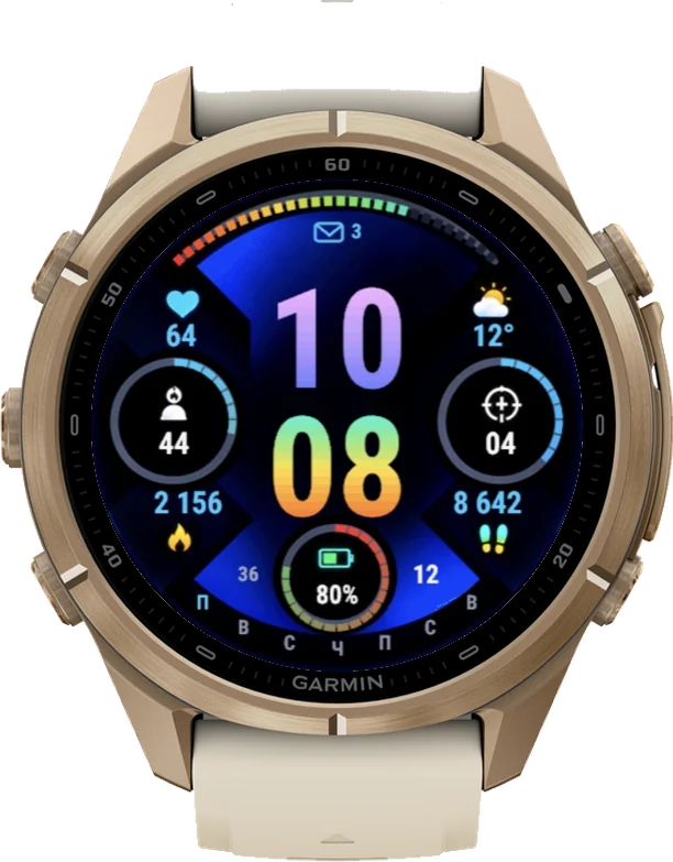 Циферблат СПЕКТР на Garmin fēnix 9 Pro 43mm