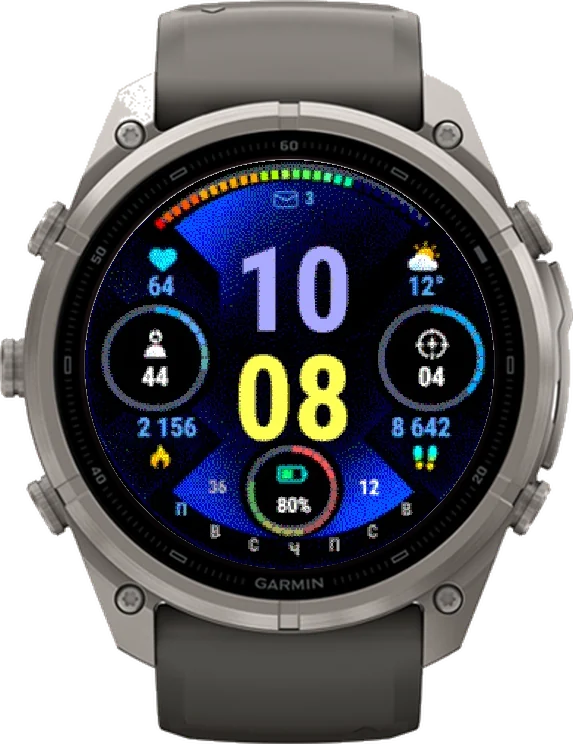 Циферблат СПЕКТР на Garmin fēnix 9 Pro Solar 51mm