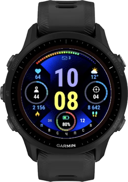 Циферблат СПЕКТР для Garmin Forerunner 955 / 955 Solar
