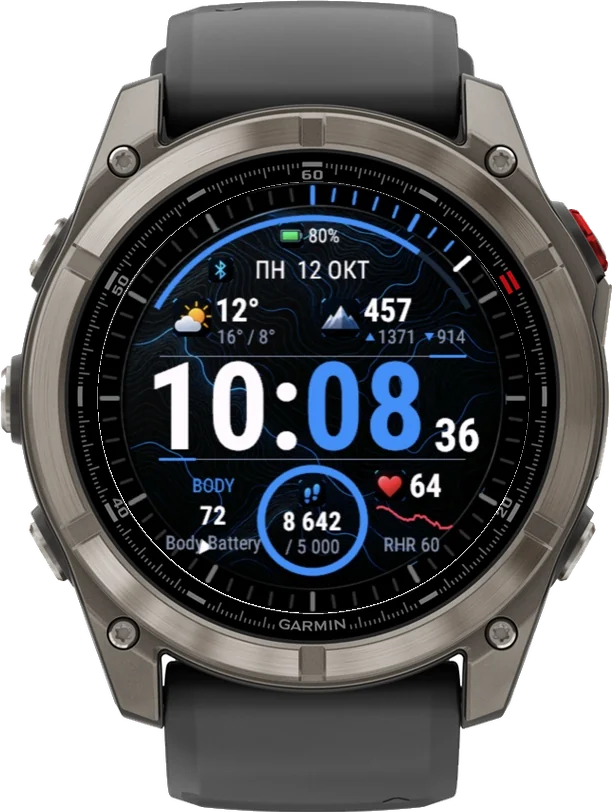 Циферблат Outdoor на Garmin fēnix 8 Pro 47/51mm