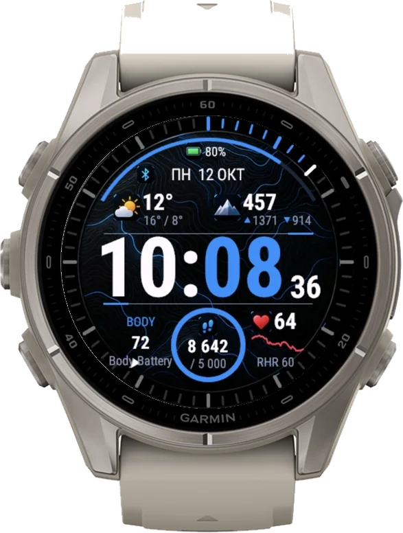 Циферблат Outdoor на Garmin fēnix 9 43mm
