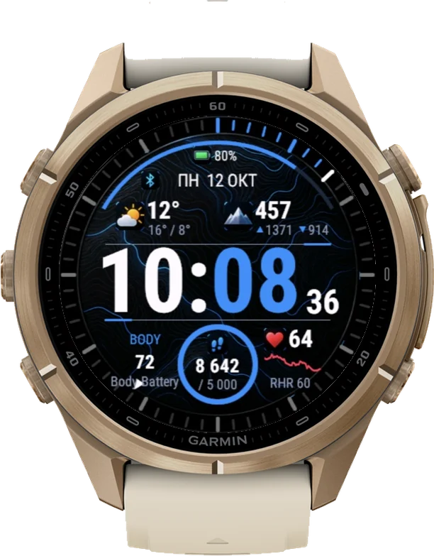 Циферблат Outdoor на Garmin fēnix 9 Pro 43mm