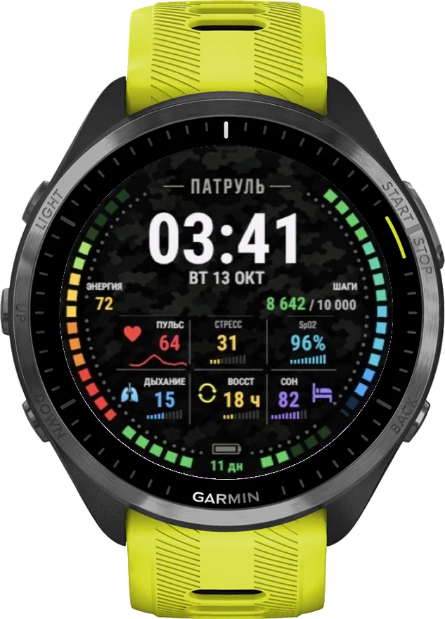 Циферблат ПАТРУЛЬ на Garmin Forerunner 965