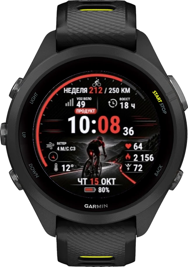 Циферблат ШОССЕ на Garmin Forerunner 265S